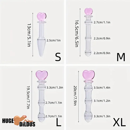 5.1in 6.5in 7.7in 7.9in Glass Crystal Durable Dildo For Female Sex Pleasure