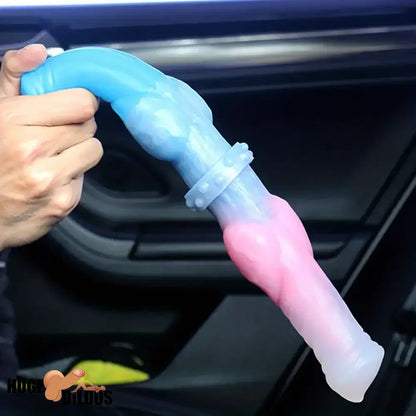 12.2in Silicone Double Ended Knot Dog Big Soft Dildo For Lesbian Indoor