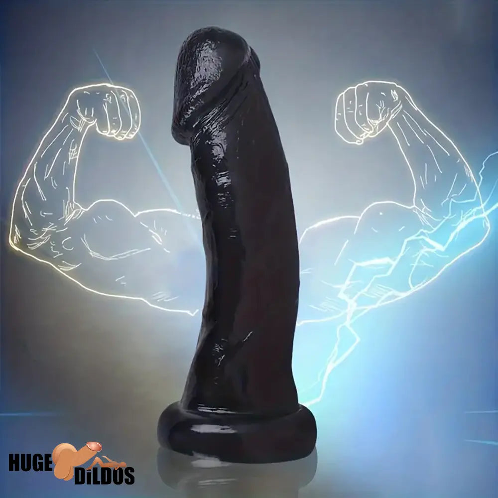 8.5in Real Cock Big Black Dildo Penis Anal Expander For Cock Stimulation
