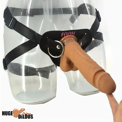8.46in Realistic Large Silicone Soft Anal Double Layer Dildo For Adult Sex