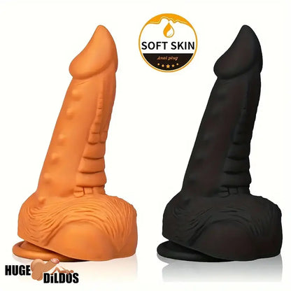 7.67in Sharp Head Spiked Silicone Soft Dildo For G-Spot Clit Stimulation