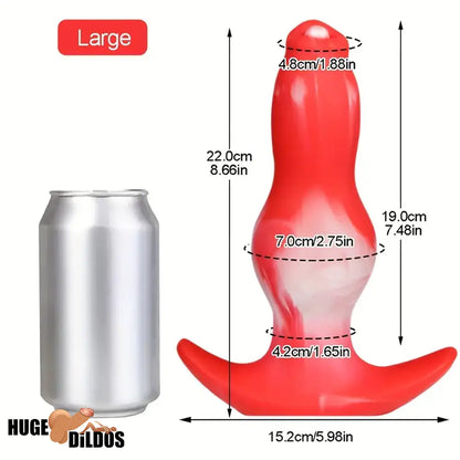 5.98in 7.55in 8.66in Fantasy Monster Silicone Soft Animal Dog Knotted Dildo