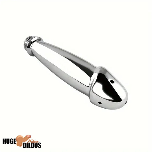 4.05in 4.92in Metal Enema Shower Dildo For Anal Vaginal Cleaner Cock Toy