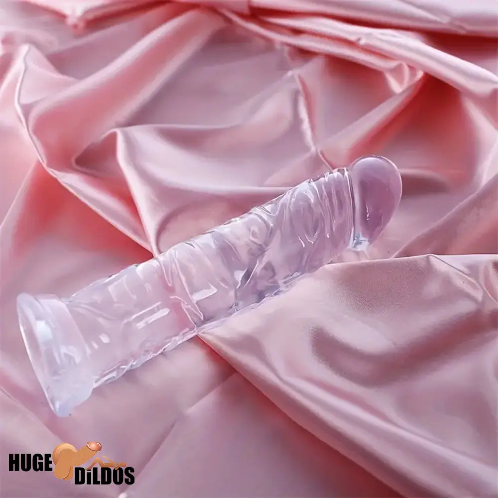 3.54in-9.84in Unisex Realistic Crystal Clear Dildo For Cock Women Sex Toy