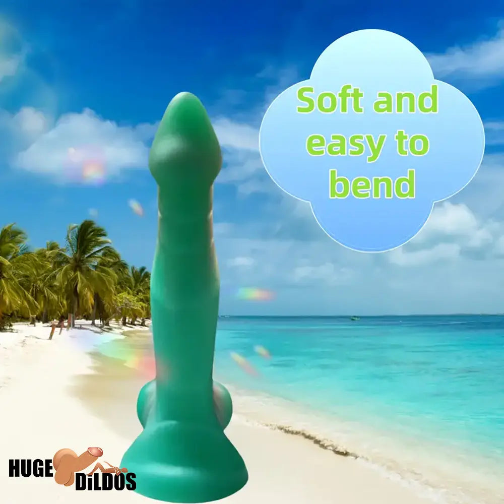 7.87in Soft Flexible Liquid Silicone Monster Female Dildo For Sex Orgasm