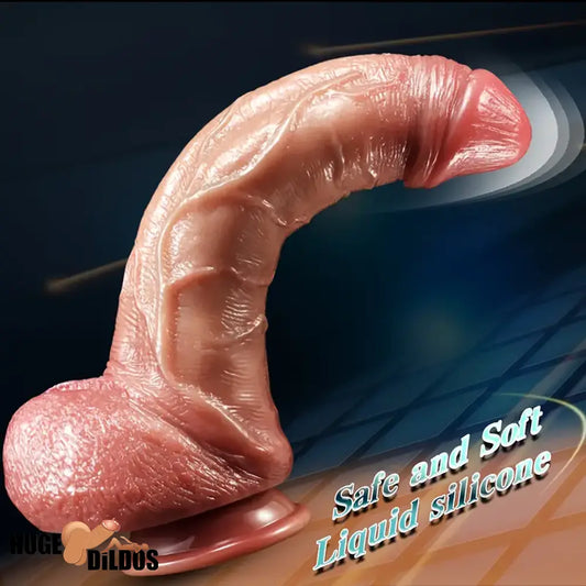 10in Realistic Skin Feel Like Soft Liquid Silicone Dildo For Prostate Massager