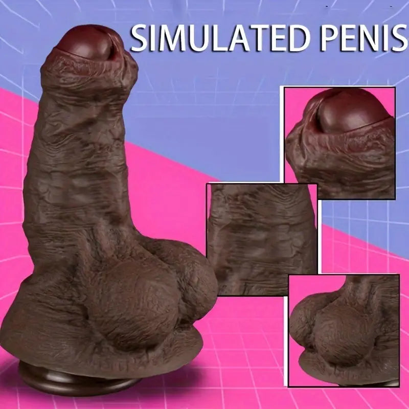 7.87in Superb Skin Thick Real Feeling Lifelike Silicone Dildo For Women