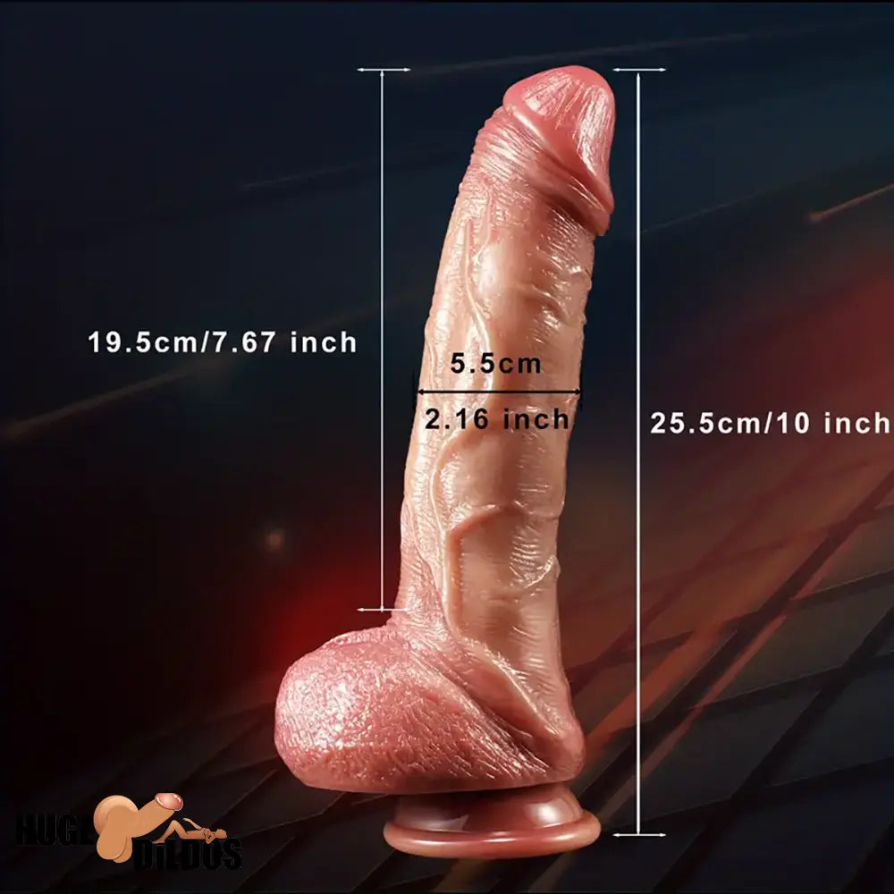 10in Realistic Skin Feel Like Soft Liquid Silicone Dildo For Prostate Massager