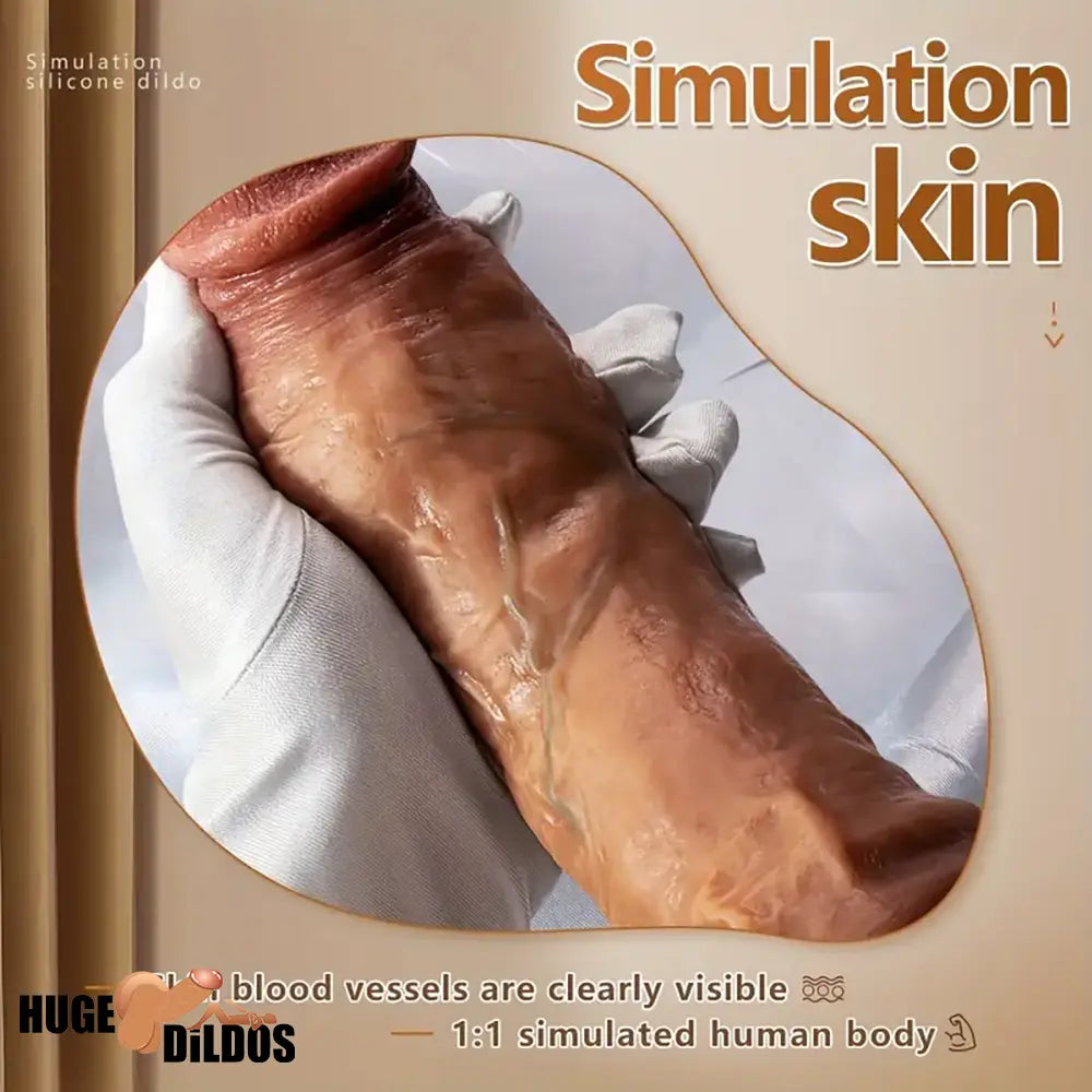6.88in 9.64in 11.22in Thick Silicone Soft Lifelike Female Dildo Anal Sex Toy