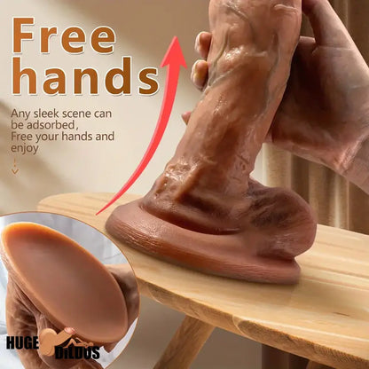 6.88in 9.64in 11.22in Thick Silicone Soft Lifelike Female Dildo Anal Sex Toy