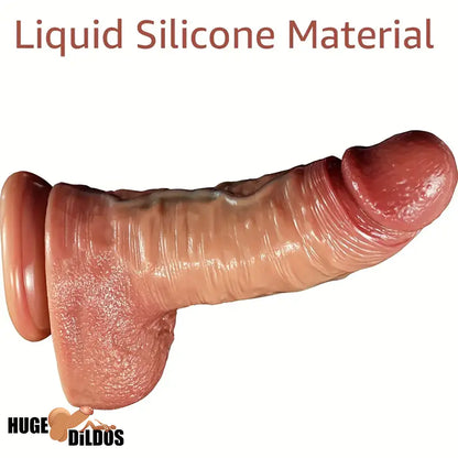 10in Thick Big Realistic Silicone Dual Density Dildo For Hardness Comfort