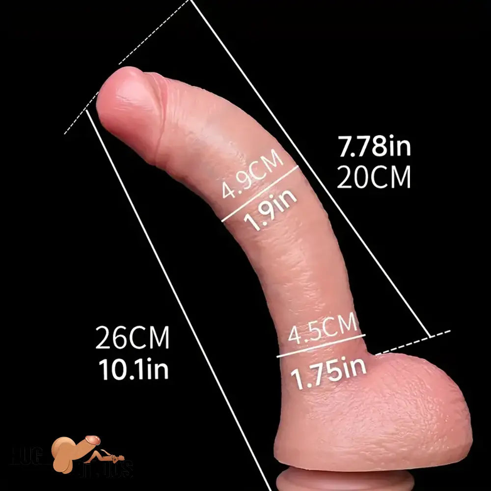 10.1in Realistic Large Silicone Soft Anal Dildo For Adult Couple Flirting Sex