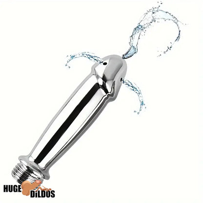 4.05in 4.92in Metal Enema Shower Dildo For Anal Vaginal Cleaner Cock Toy