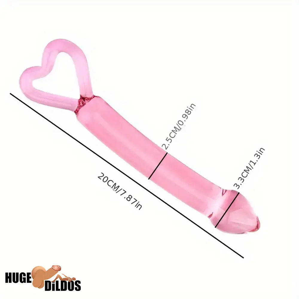 7.87in Clear Premium Unisex Glass Crystal Durable Dildo For Female Male
