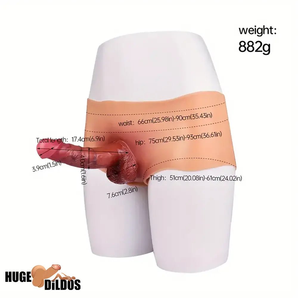 6.9in Wearable Silicone Soft Dildo Panty For Women Gay Game Role-playing