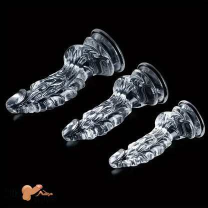 6.49in 7.48in 8.8in Clear Dragon Monster Dildo For Women Cock Sex Toy