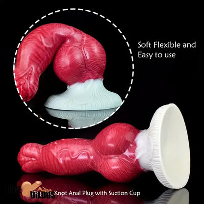 8.27in 9.2in 10.8in Fantasy Dog Cock Silicone Big Knot Soft Clit Sex Dildo