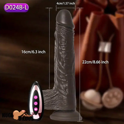 7.6in 8.66in Swing Vibrating Thrusting Big Silicone Soft Heated Electric Dildo