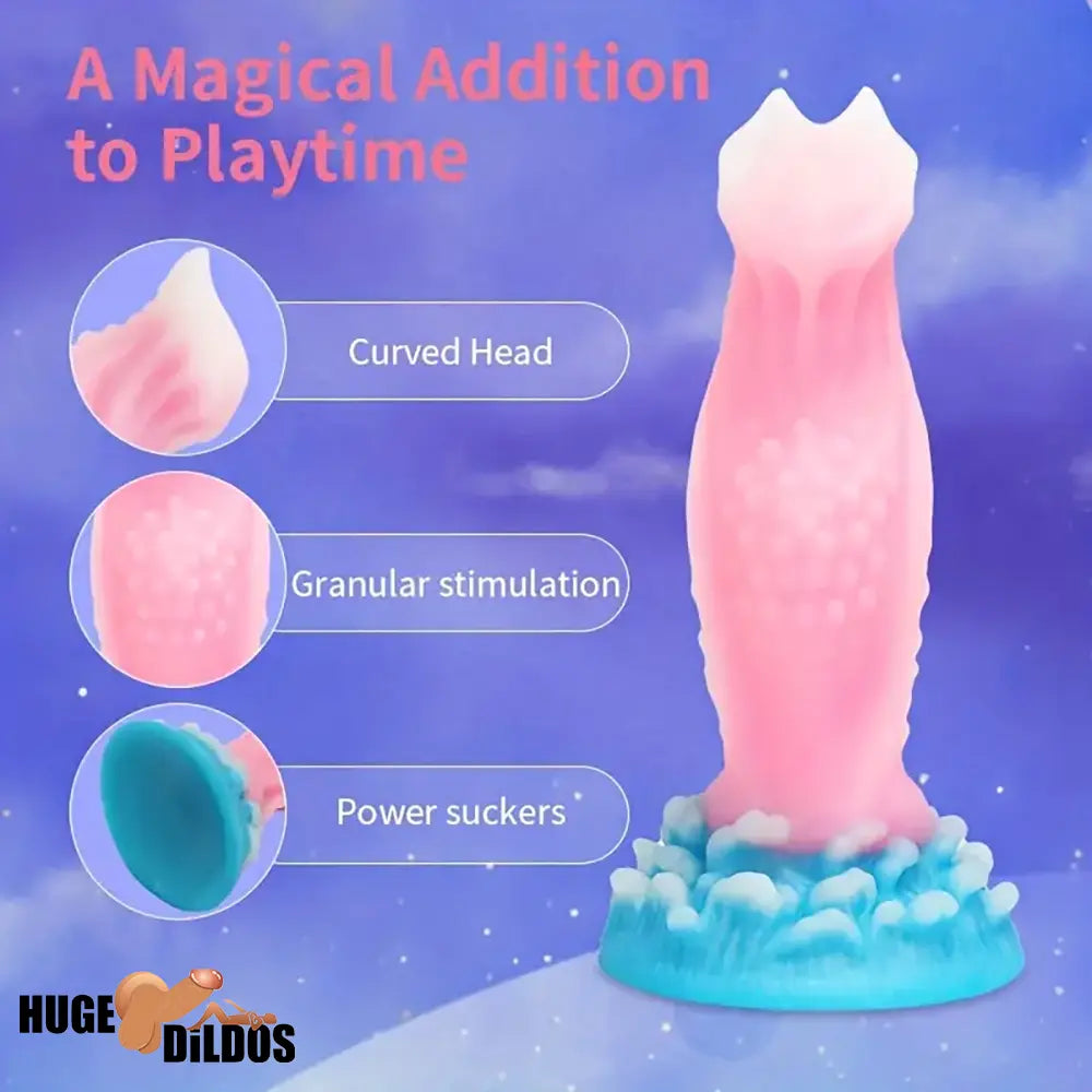 7.59in Lifelike Silicone Soft Luminous Monster Dildo For Anal Cock Expansion