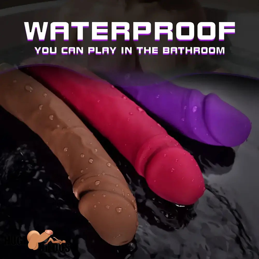 8.19in Big Vibrating Rotation Auto Dildo BDSM Sex Toy For G Spot Orgasm