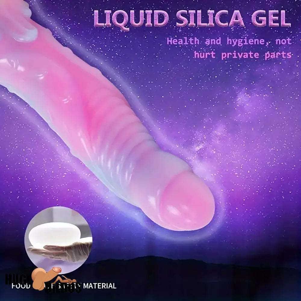 High-Quality Night-Glowing Liquid Silicone Fantasy Monster Luminous Dildo