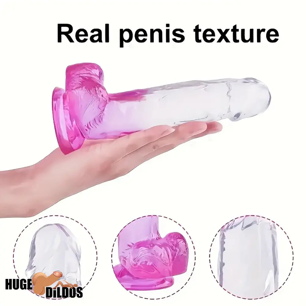 7.87in Realistic Women Men Dildo For Clit Masturbation With Suction Cup