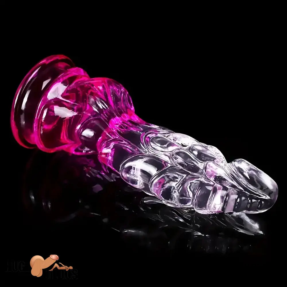 8.66in Clear Huge Spiked Monster Fantasy Dildo For Women Cock Sex Toy
