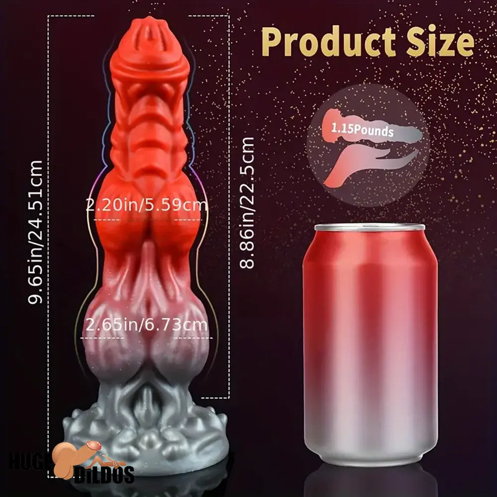 9.65in Lifelike Silicone Soft Glowing Fantasy Dildo For Anal Cock Expansion