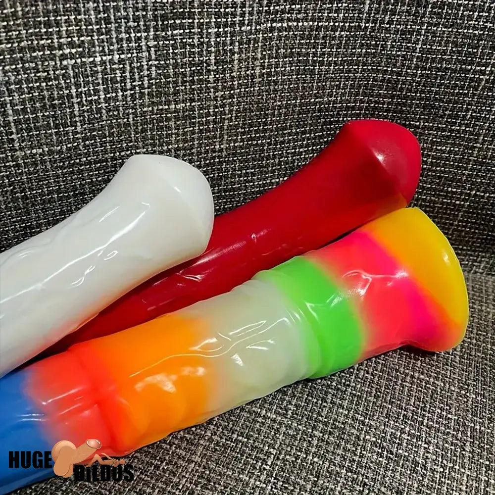 11.61in Big Silicone Cock Horse Luminous Animal Dildo BDSM G Spot Cock