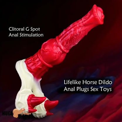 10.04in Big Animal Horse Cock Silicone Soft Cock Dildo For Play Dilator