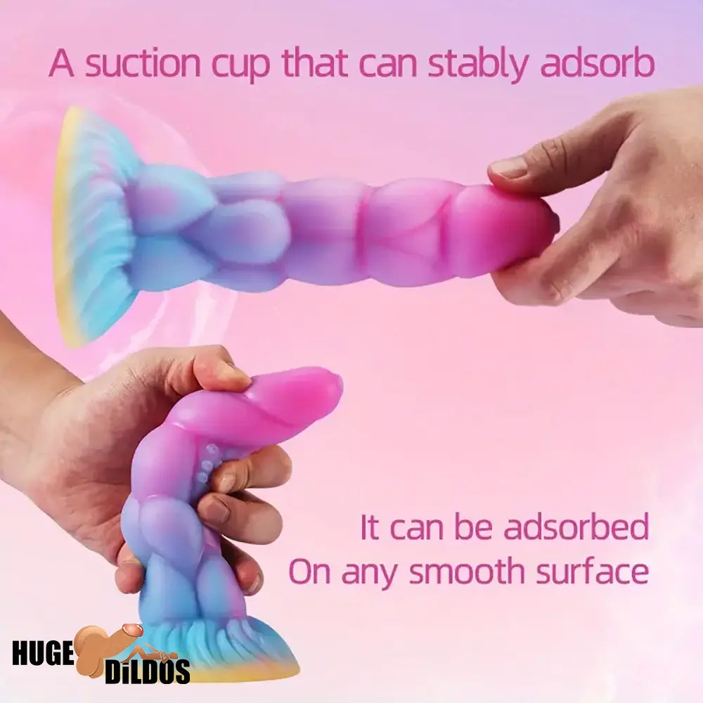 7.8in Monster Luminous Silicone Women Dildo For Hands-Free G Spot