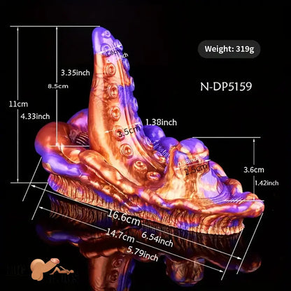 4.33in Small Octopus Tentacle Silicone Soft Dildo Penis Anal Cock Expander