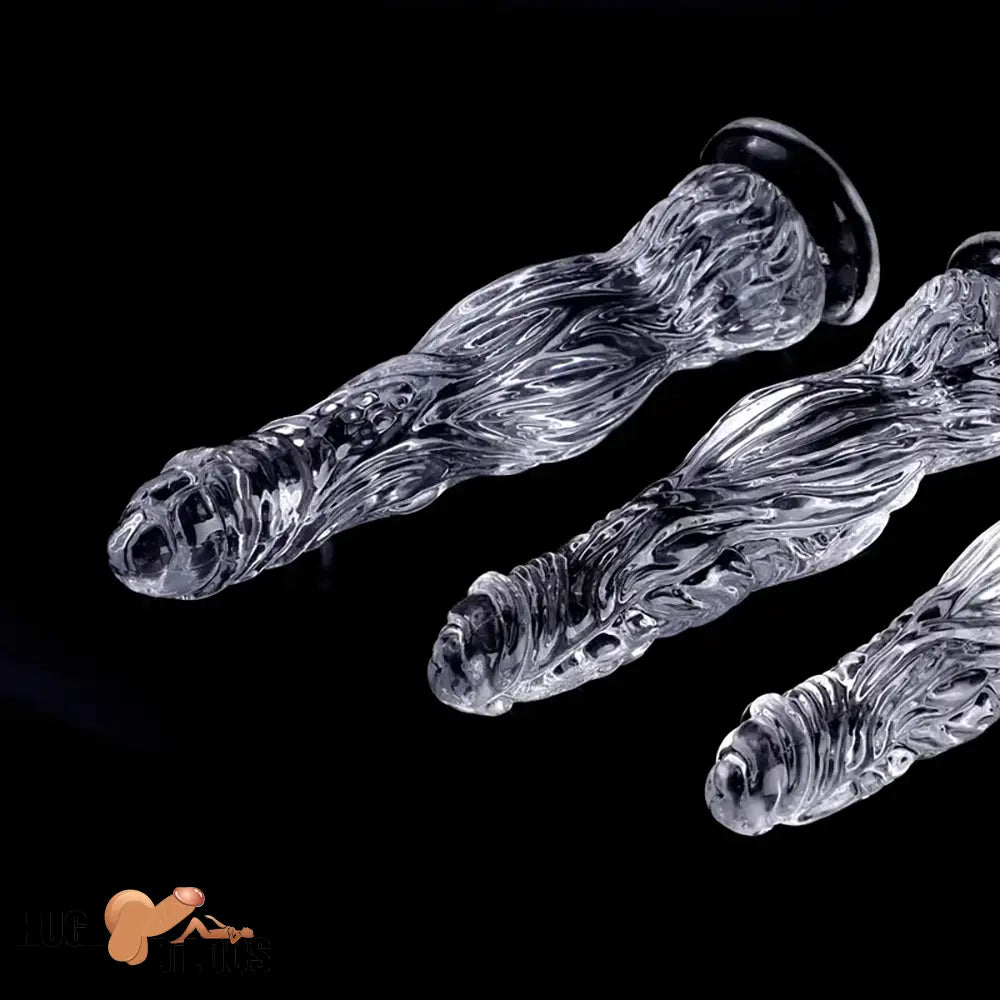 9.5in 10.7in 11.8in Clear Crystal Huge Animal Dildo For Love Cock Sex Toy