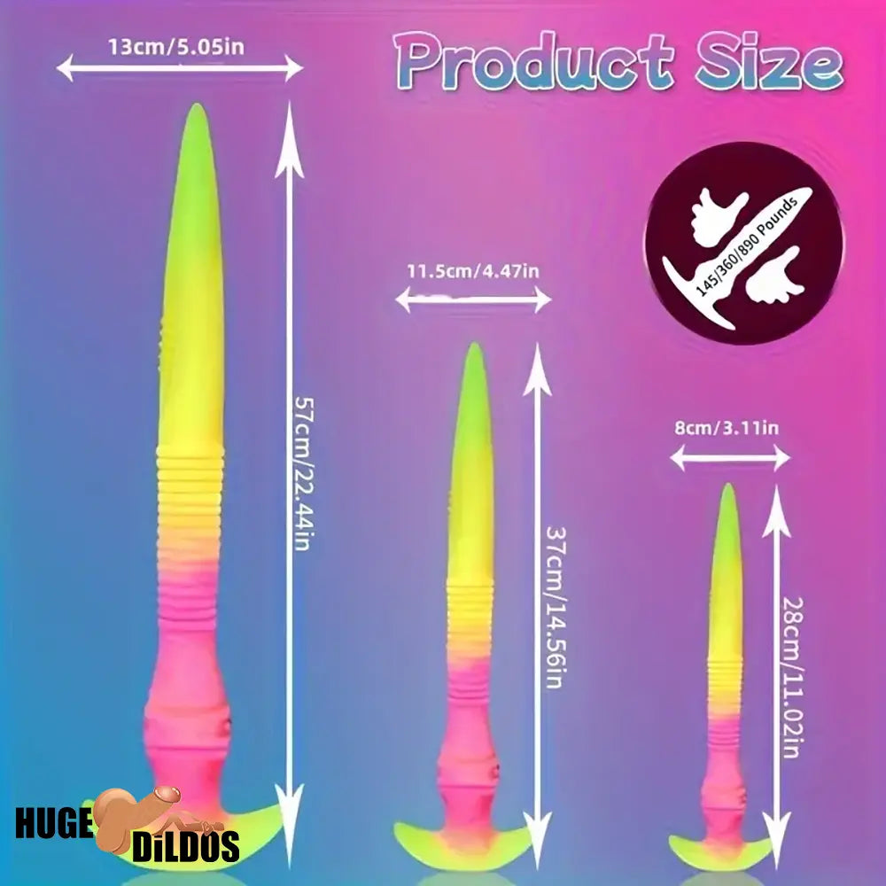 11.02in 14.56in 22.4in Silicone Soft Big Long Dildo For G-Spot Anus Clit