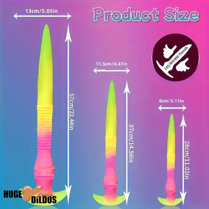 11.02in 14.56in 22.4in Silicone Soft Big Long Dildo For G-Spot Anus Clit