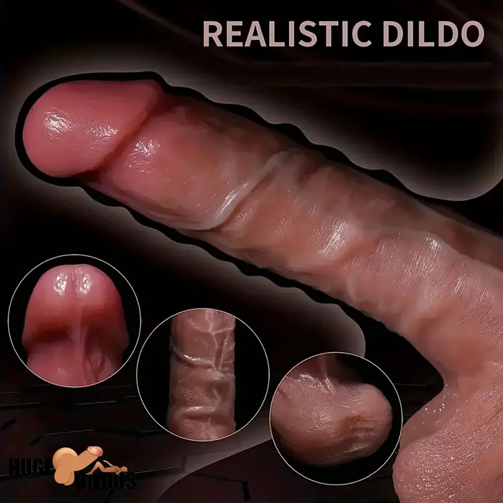 9.1in Soft Big Real Looking Silicone G Spot Skin-Feel Texture Cock Dildo