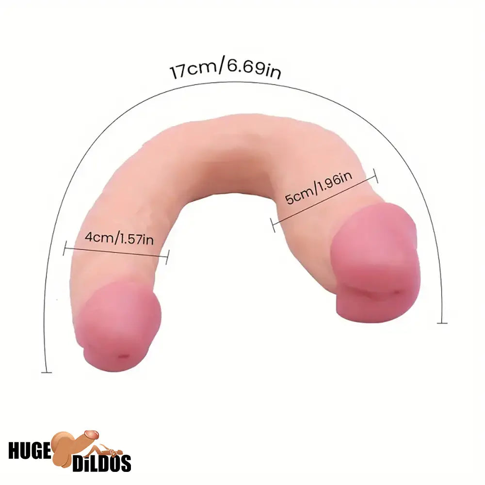 6.69in Realistic Small Dual Ends Dildo For Female Lesbian Pleasure G-spot