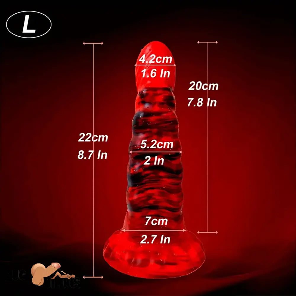 7in 8.7in Fantasy Big Silicone Soft Fat Dildo For G-Spot Anal Stimulation Sex