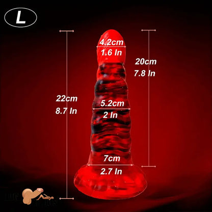 7in 8.7in Fantasy Big Silicone Soft Fat Dildo For G-Spot Anal Stimulation Sex