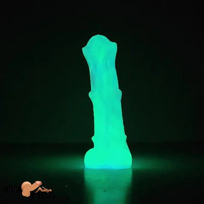 8.07in Silicone Soft Dildo Sleeve Horse Dick Luminous Penis Extender
