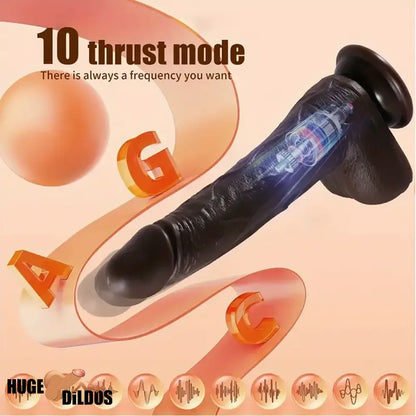 8.7in Soft Big Silicone Thrusting Rotating Heating Remote Electric Auto Dildo