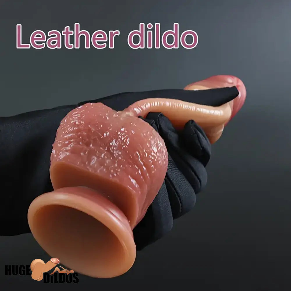 7.1in Lifelike Silicone Soft Dildo With Sliding Skin For Women Men Play Toy