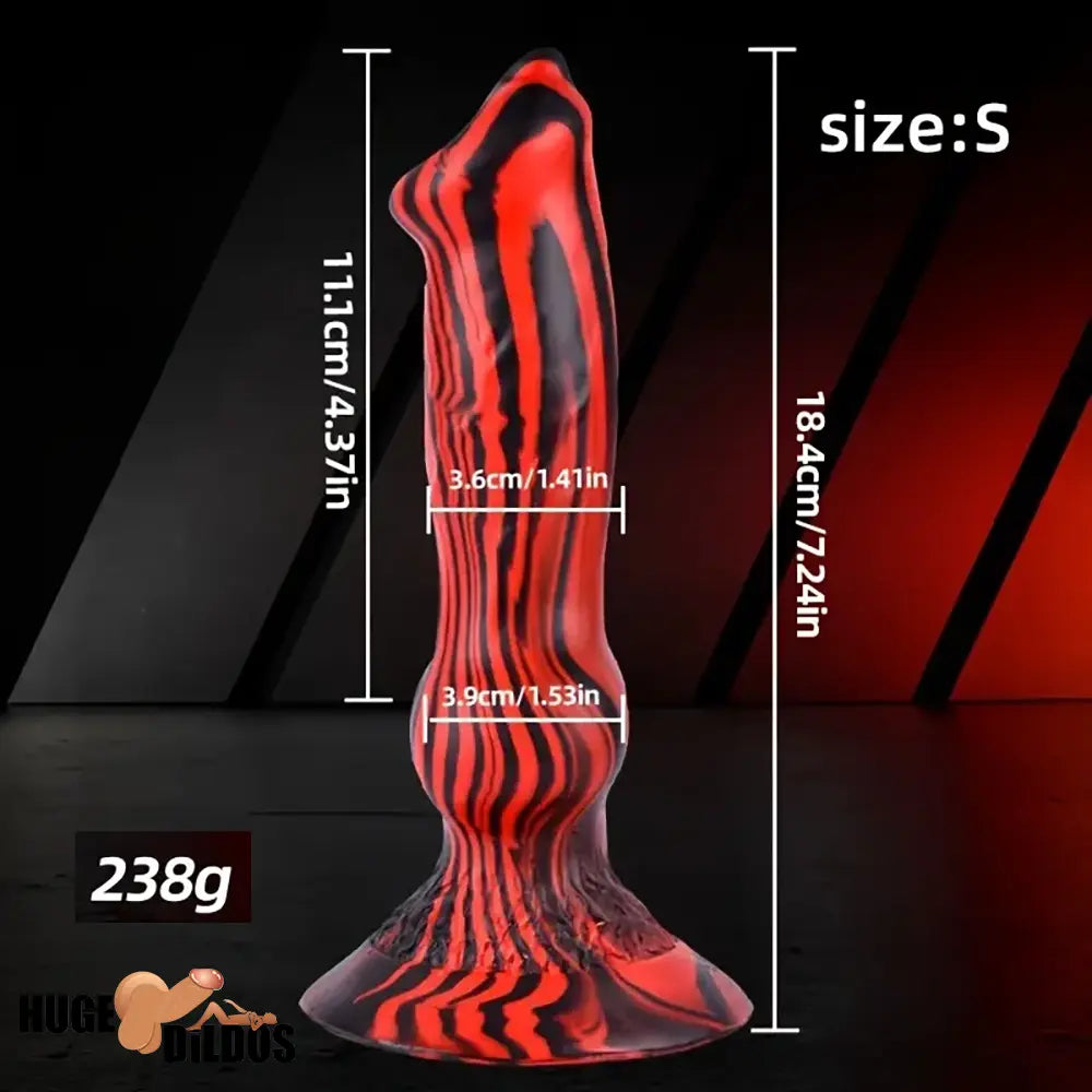 7.24in 7.51in 9.84in 10.62in 12.99in Animal Dog Useful Silicone Soft Knot Dildo