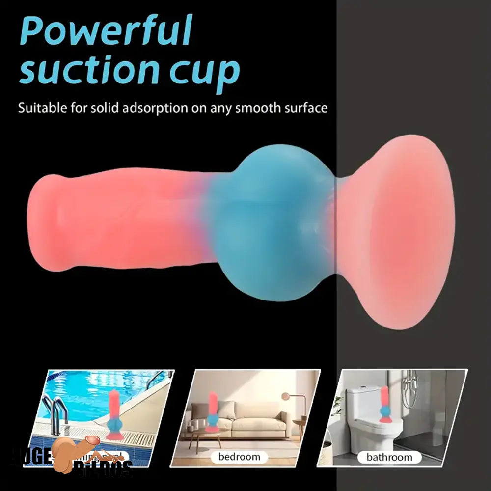 7.08in 7.48in 9.44in 10.23in 13in Silicone Soft Big Glowing Dog Cock Knot Dildo