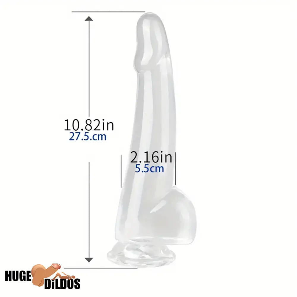 5.9in 7.08in 8.07in 9.64in 10.82in Crystal Clear Dildo For Women Orgasm