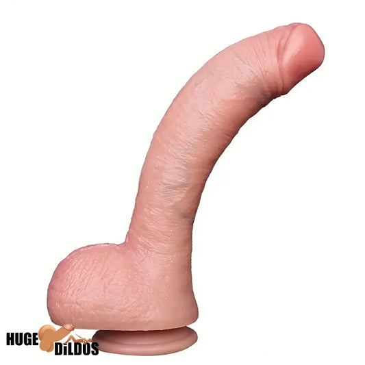 10.1in Realistic Large Silicone Soft Anal Dildo For Adult Couple Flirting Sex