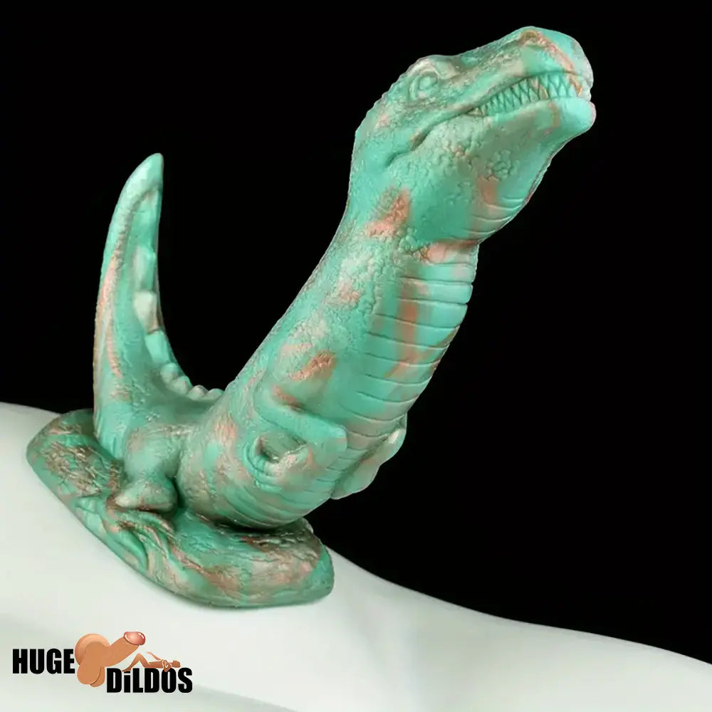 8.66in Fantasy Animal Dinosaur Monster Silicone Thick Soft Dildo For Play