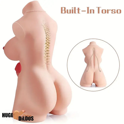 6.7in Premium Real Silicone Dildo With Skeleton Shemale Cock Sex Doll Torso