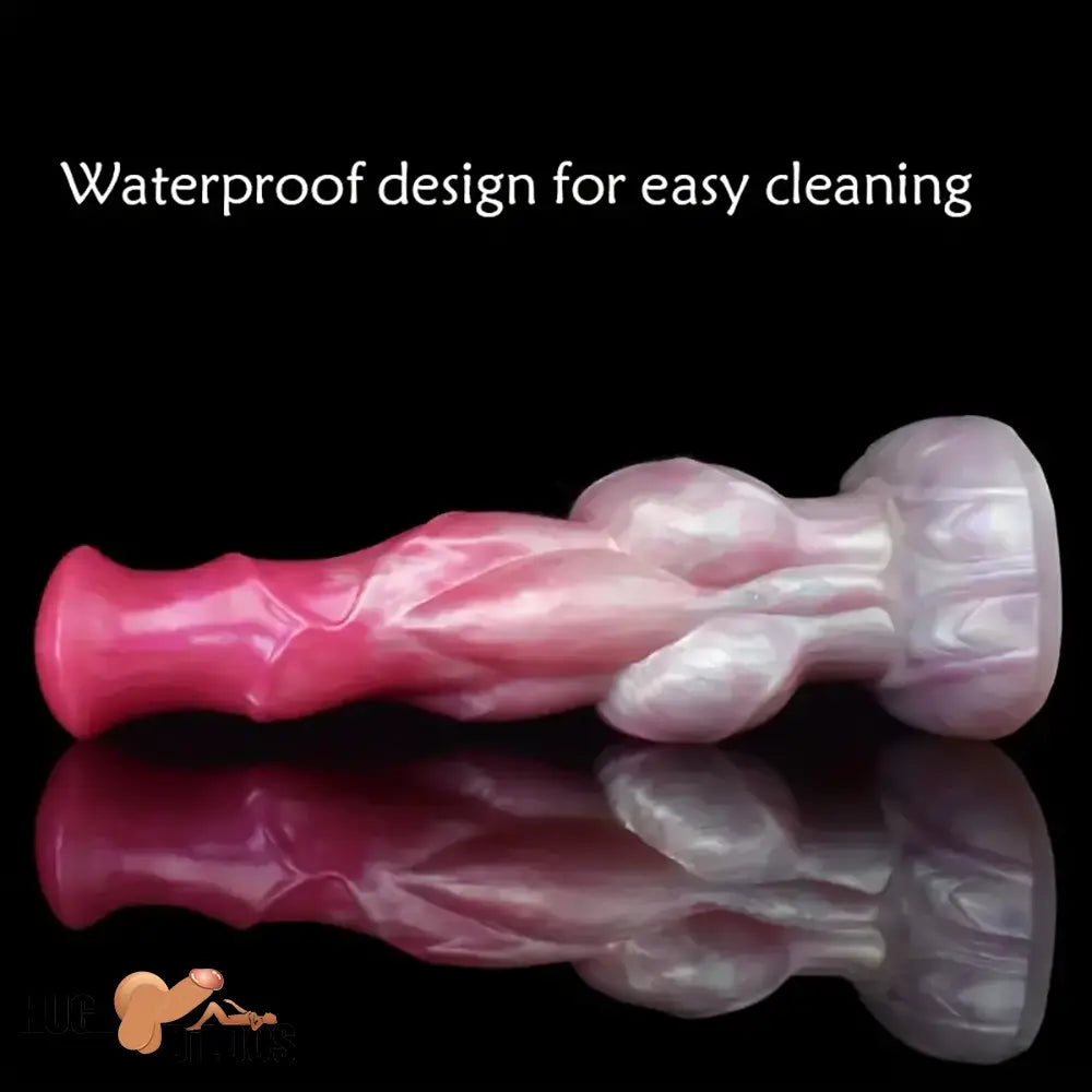9.57in Animal Big Dog Silicone Soft G Spot Dildo With Strong Suction Base