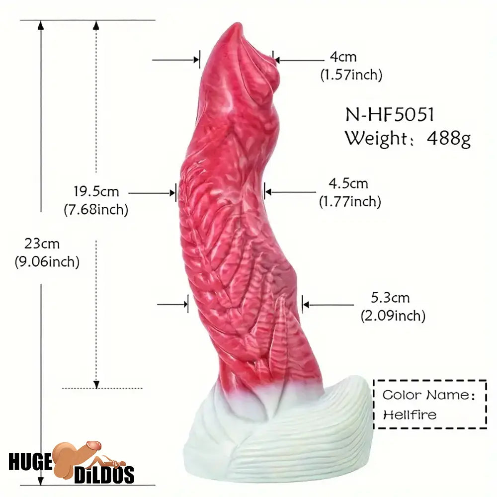 9.06in Real Cock Big Monster Penis Soft Silicone Dildo Suction Cup Base